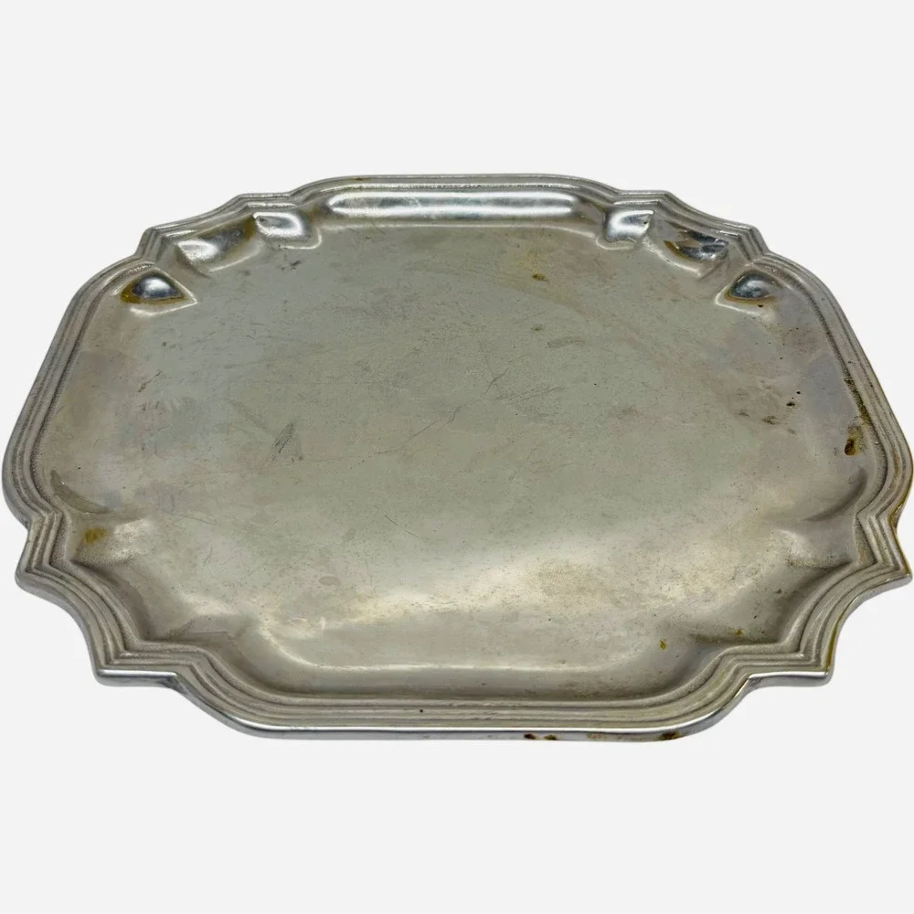 Wilton Mount Joy PA Armetale Serving Tray Octagonal Scalloped Platter Vintage